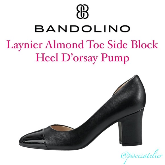 Bandolino Laynier Almond Toe Side Block Heel D’orsay Pump in Black-Multi - Picture 7 of 14